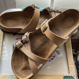 BIrkenstock FRANCA Oiled Leather Tobacco Brown Size 40 - Ladies 9/9.5 EUC